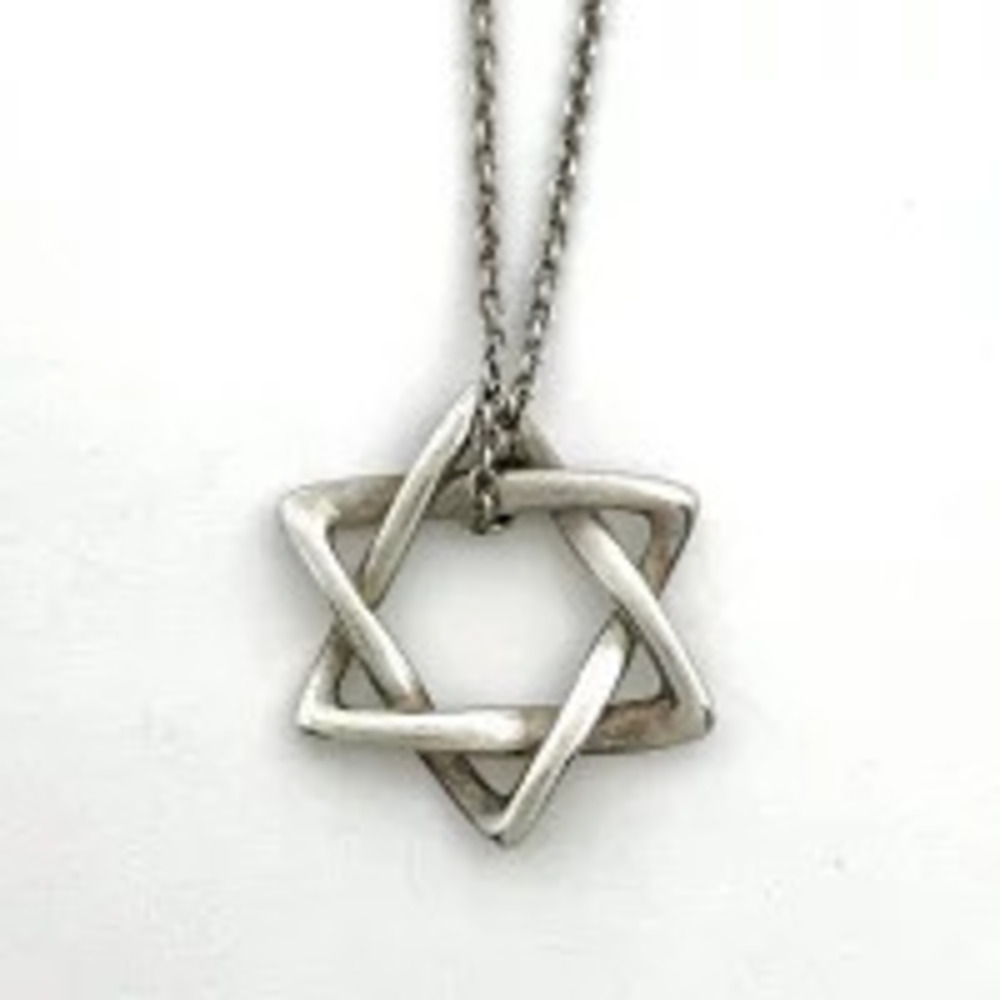 Tiffany Co Star of David Necklace Hexagram Sterling Silver